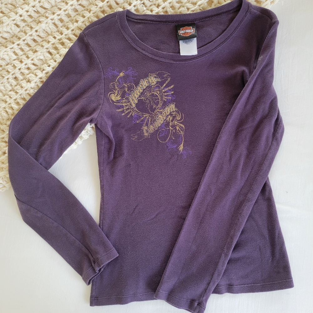 Ladies Long Sleeve Harley Davidson Shirt